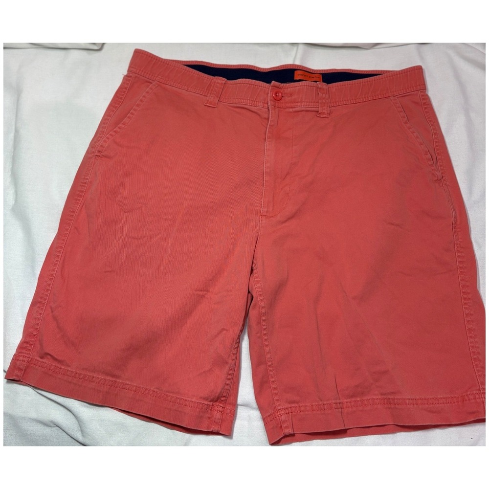 St Johns Bay Mens‎ Shorts Coral Comfort Stretch Casual Summer Preppy Size 40